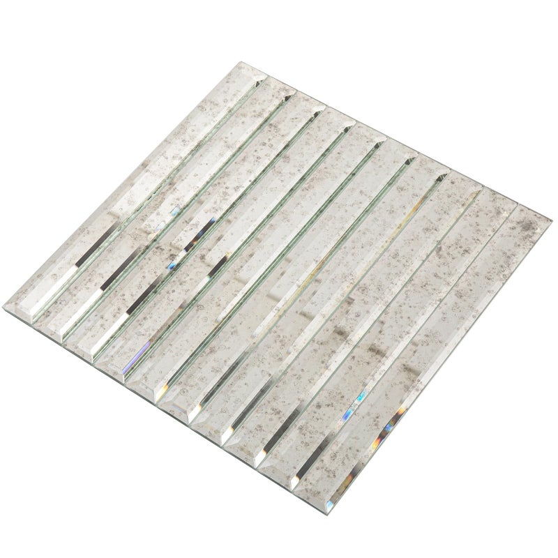 Lovdeco Peel and Stick Antique Mirror Strip Tile, 1.2 x 12 Inch Strip Mirror Tiles for Kitchen Backsplash and Bathroom Wall (5 Pieces, 5 SQ.FT.) - Image 5