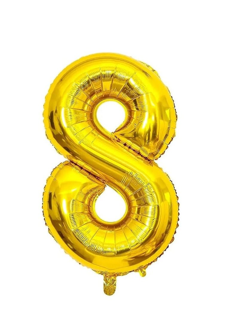 PARTY FUN 32 Inch Number Foil Balloons | Perfect for Anniversaries, Weddings, and Birthdays (Number 8)  - Image 1