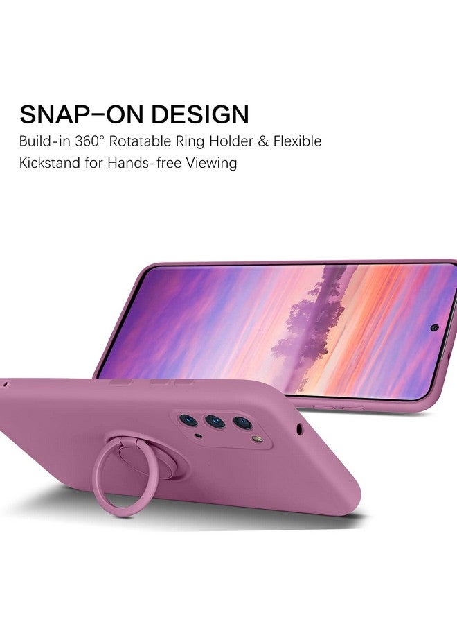 BENTOBEN Galaxy S20 Case Phone Case Samsung S20 5G 2020 Slim Silicone 360° Ring Holder Kickstand Support Car Mount Soft Rubber Hybrid Hard Protection Shockproof Bumper Girl Women Cover Deep Purple  - Image 4
