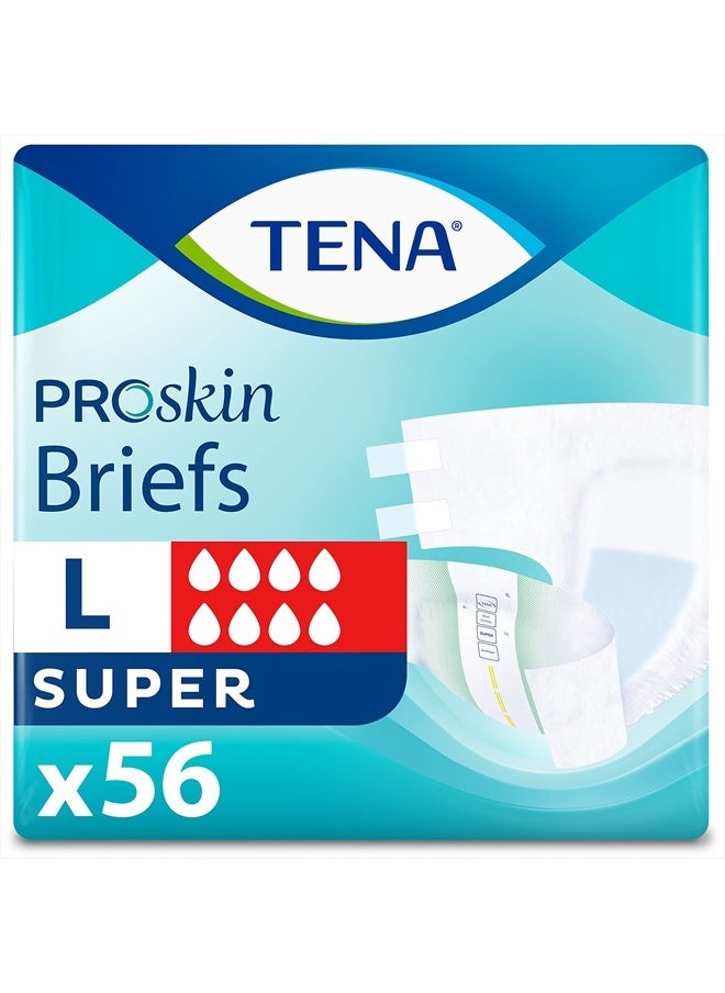 Tena Tena ProSkin Unisex Incontinence Briefs, Maximum Absorbency, Large, 56 ct  - Image 1