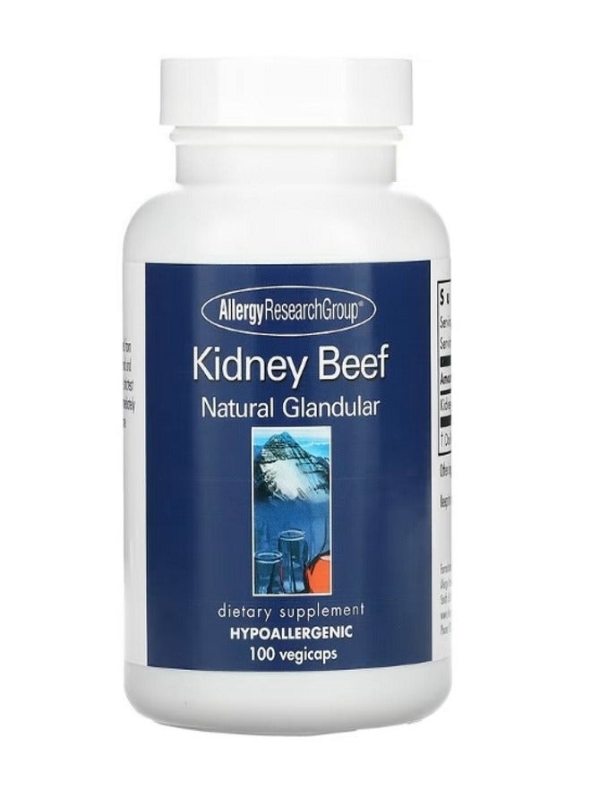 Allergy Research Group Kidney Beef Natural Glandular 100 Vegicaps - Image 1