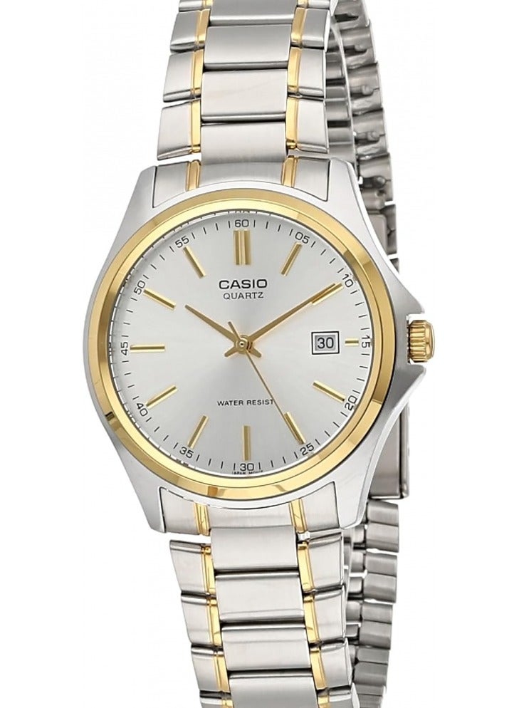 Casio MTP-1183G-7ADF Men's, Silver Gold Dial, Silver Gold Band - Image 1