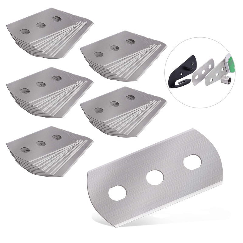 Gomake Replacement Blades for Bodyguard Vinyl Backing Cutter Knife Stainless Steel Pack of 50