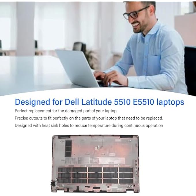 LAPTOP UNDERBODY COVER FOR LATITUDE 5510 E5510 LAPTOP UNDERBODY HOUSING COVER ASSEMBLY PART LAPTOP COMPUTER REPLACEMENT PARTS FAST HEAT DISSIPATION - Image 2