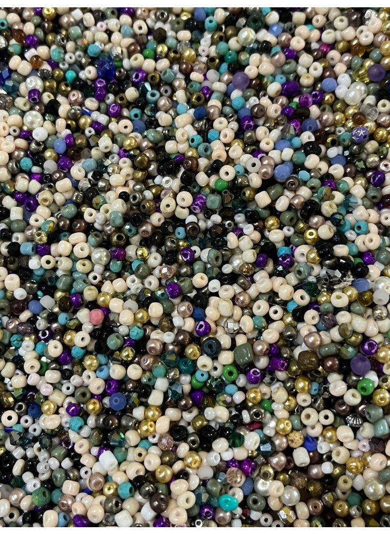 Gönülden Tasarım Heartfelt Design 50 gr Colorful Mixed Sand Beads Various Sizes  - Image 1