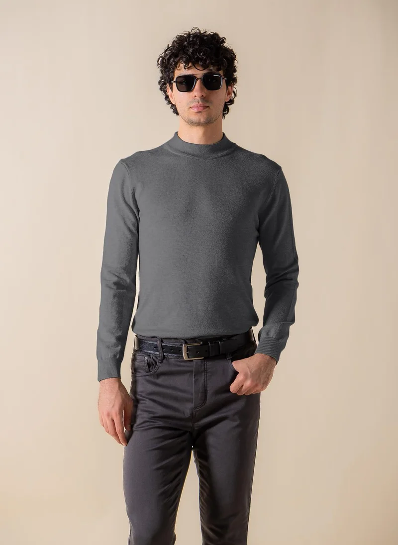 SHAPES FINE KNIT MOCK-NECK SWEATER