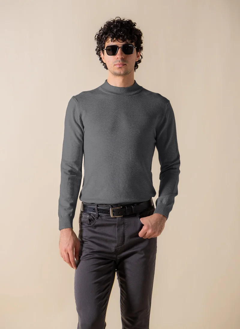 SHAPES FINE KNIT MOCK-NECK SWEATER