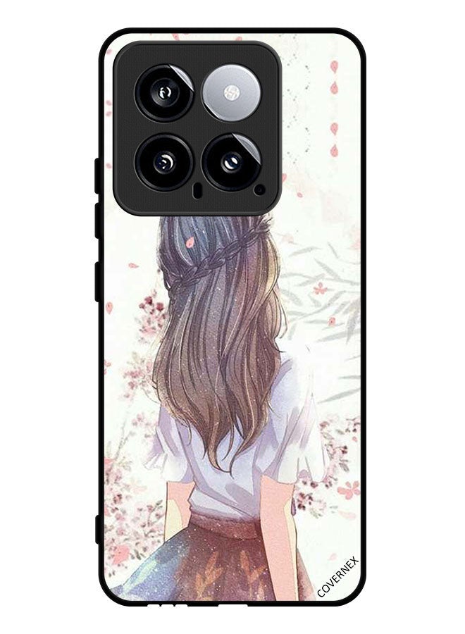 Covernex Protective Case Cover For Xiaomi 14 Cute Girl In Deep Thinking - Image 1