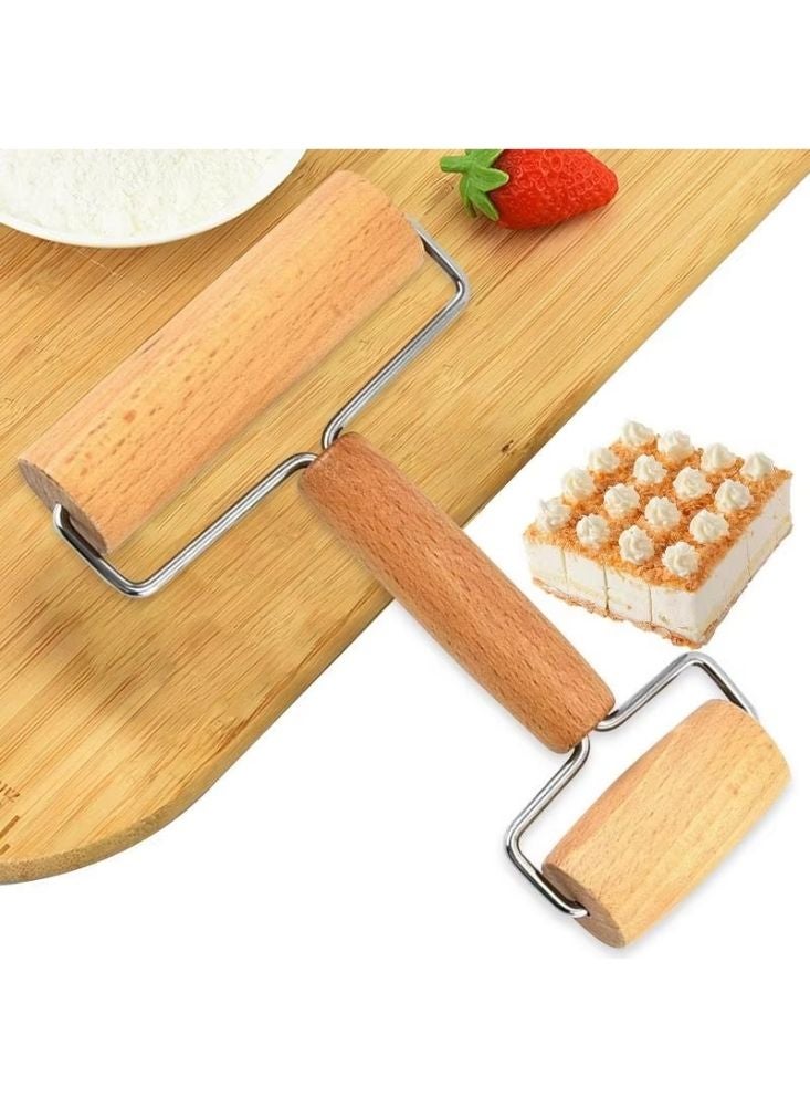 دبل أداة عجين خشبية مزدوجة قابلة للتعديل - أداة بيتزا ومعجنات - Image 2