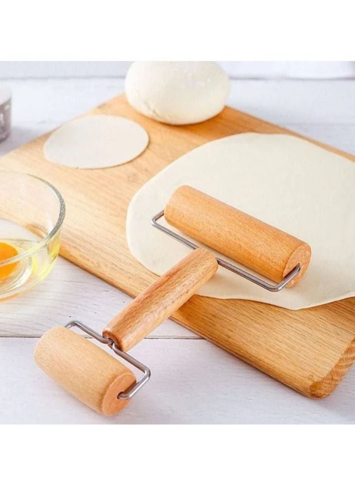 دبل أداة عجين خشبية مزدوجة قابلة للتعديل - أداة بيتزا ومعجنات - Image 3