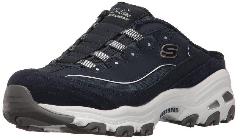Skechers Women's D'Lites - Resilient Mule Slip-On Sneaker, Navy/White, 7.5 W US - Image 1