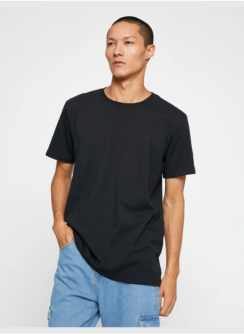 كوتون Basic T-Shirt Crew Neck Short Sleeve Cotton