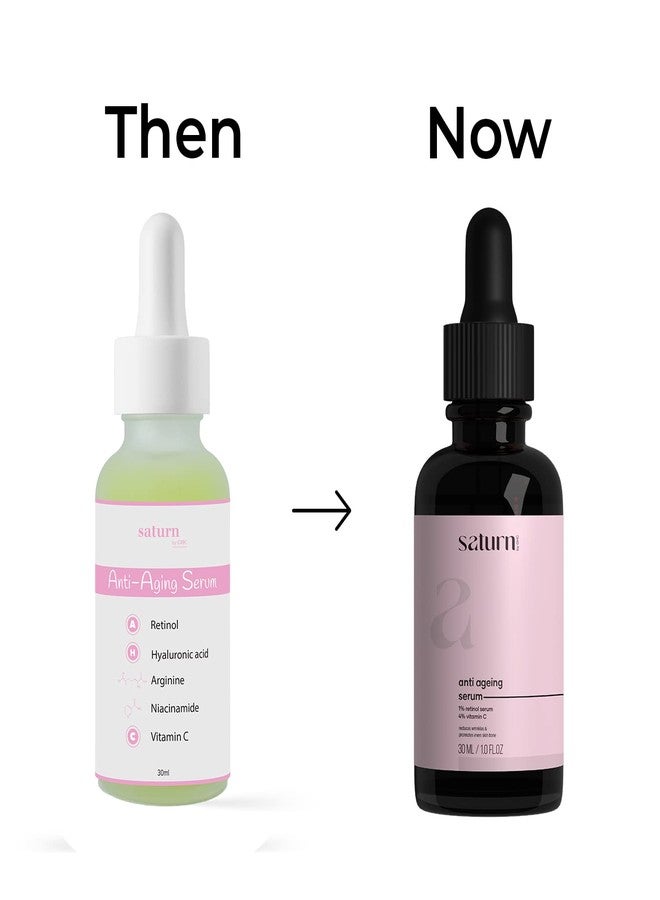 Saturn by GHC Anti Aging Serum with 1% Retinol Face Serum | Night Serum With Vitamin C, Niacinamide & Hyaluronic Acid To Reduce Fine Lines & Wrinkles | For Women | Beginner Friendly | 30 ml - Image 2