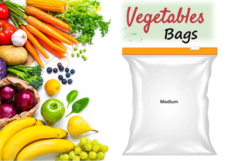 DRUDRAYA Zip lock Pouches Zip lock Bag For Storage Freezer REUSABLE Zipper Bags Ziplock Bags For Fridge Storage Medium 9X 102286cm X254cmOrange 30 Piece - Image 1
