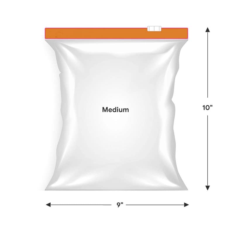 DRUDRAYA Zip lock Pouches Zip lock Bag For Storage Freezer REUSABLE Zipper Bags Ziplock Bags For Fridge Storage Medium 9X 102286cm X254cmOrange 30 Piece - Image 4
