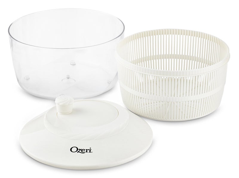 Ozeri Italian Made Fresca Salad Spinner and Serving Bowl, BPA-Free,White, 4.4 qt - Image 2