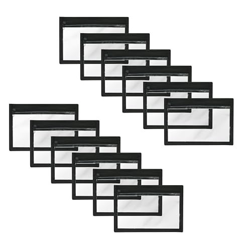 LIFESTICE Transparent Pouches for Travel | Clear Pouche for Makeup | Small Pouches with Zip for Storage|Pouch Jewellery Organiser|Plastic Pouch with Zipper,Travel Accessories Pouch (Pack of 12) - Image 1