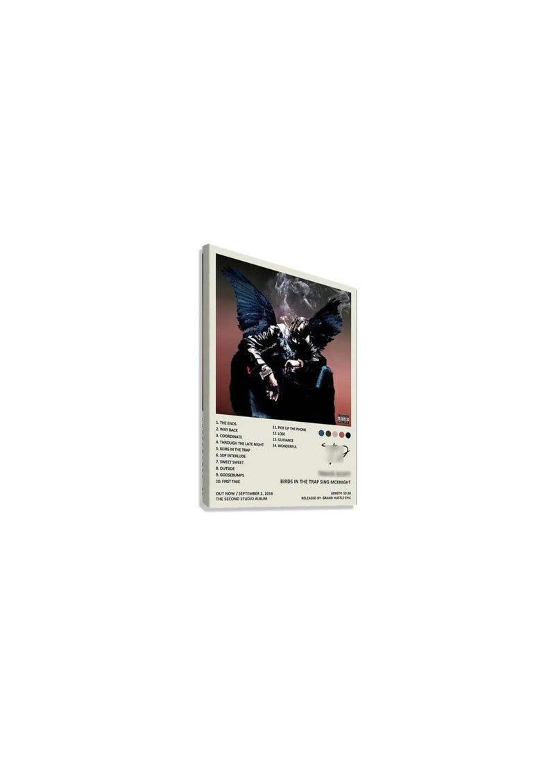 TNESSENTIAL TRAVIS SCOTT BIRDS IN THE TRAP SING MCKNIGHT CANVAS POSTER - Image 3