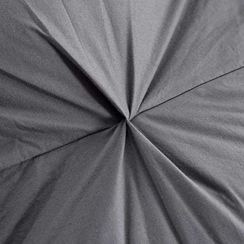 Three Geese Pinch Pleat Waterfowl Feathers and Down Comforter Queen Size Duvet Insert, 1200TC 100% Cotton Fabric, Premium All Seasons Grey Hotel Warm Comforter with 8 Tabs. - Image 4