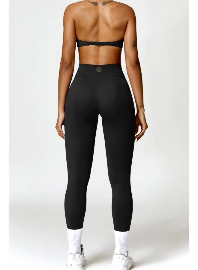 كون.يوغا بنطلون رياضي نسائي عالي الخصر لليوجا والتمارين الرياضية بتحكم في البطن