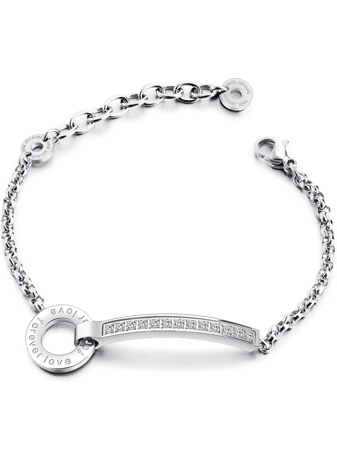 Lee Cooper Women's Stainless Steel Silver Bracelet - LC.B.01033.330