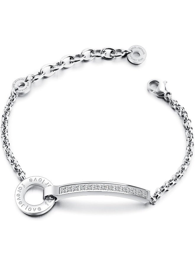 Lee Cooper Lee Cooper Women's Stainless Steel Silver Bracelet - LC.B.01033.330  - Image 1