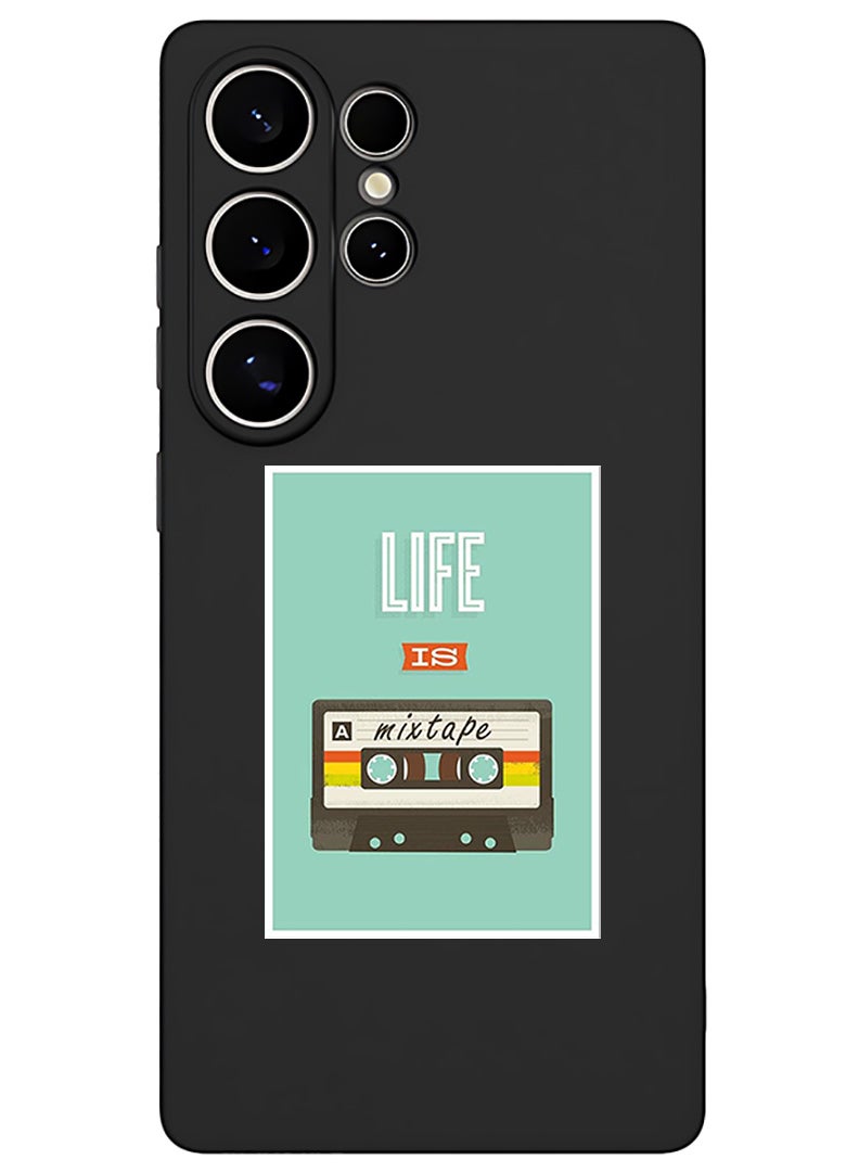 Theodor Protective Slim Fit Case Liquid Silicone Cover with Full Body Protection Anti-Scratch Shockproof Case For Samsung Galaxy S25 Ultra (Black) - Life is a Mixtape - Image 1