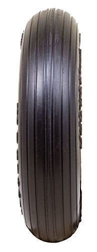 Marathon 3.50/2.50-8 Flat Free Replacement Wheelbarrow Tire on Wheel, Ribbed Tread, for Wheelbarrows, Lawn Trailers and Carts, also Replaces sizes 4.00-6 and 3.25-8, 3" Centered Hub, 3/4" Bearings . - Image 2