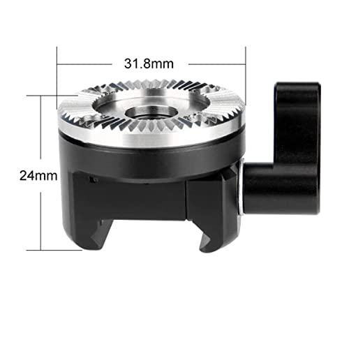 NICEYRIG NATO Clamp to Rosette Mount Adapter (M6 Thread Diameter 31.8mm) Applicable for ARRI Rosette Wooden Handgrip, Quick Release and Lock - Image 4
