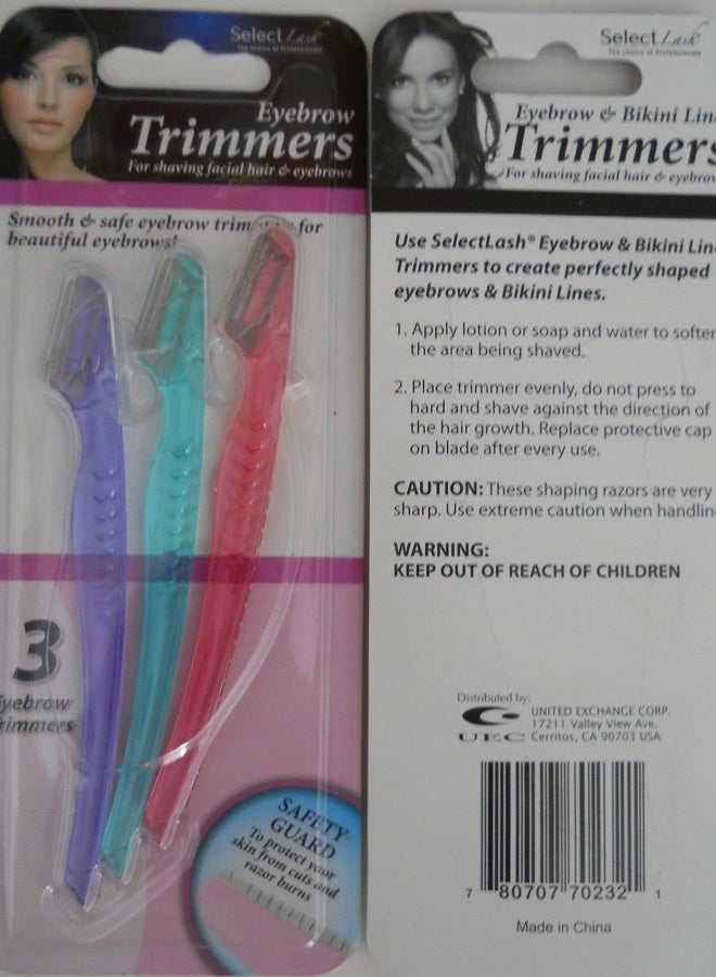 3 Count Precision Trimmers Shape & Shave Eyebrows and Bikini Lines