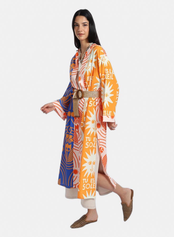 Carina Sun-Printed Midi Kimono  - Image 4