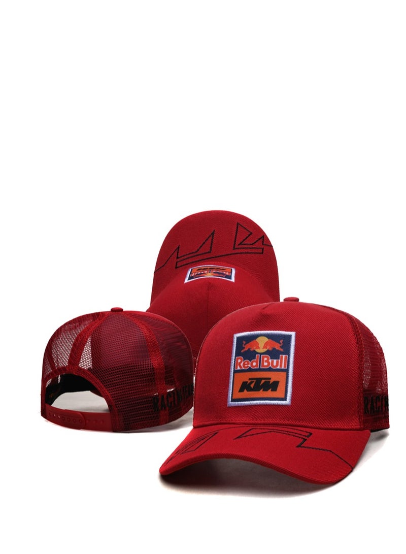Red Bull KTM Racing Team Mesh Embroidered Red Baseball Cap