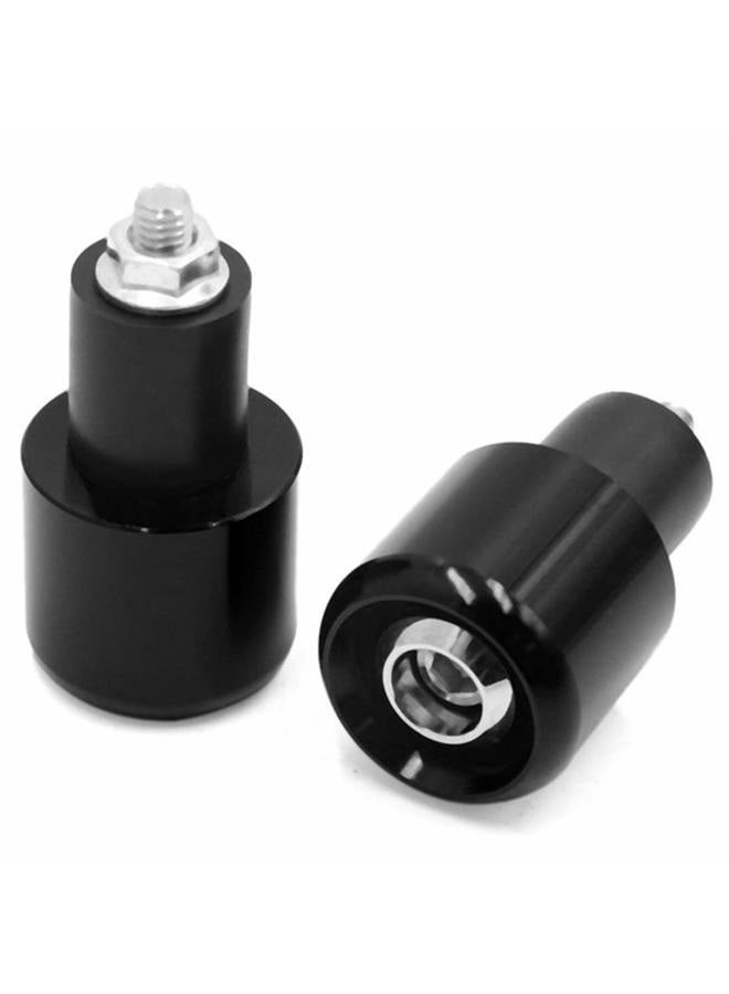 AUTUT 2 Pcs Aluminum Motorcycle Grips Handle Bar End Plug Small Size Ends Fit for 7/8" Handlebar (Black) - Image 1