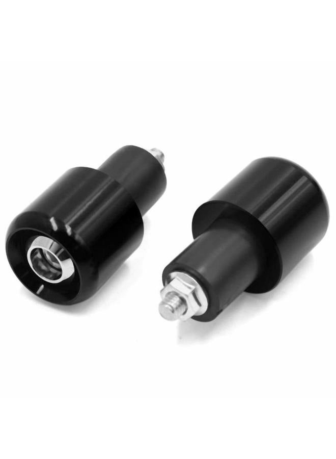 AUTUT 2 Pcs Aluminum Motorcycle Grips Handle Bar End Plug Small Size Ends Fit for 7/8" Handlebar (Black) - Image 2