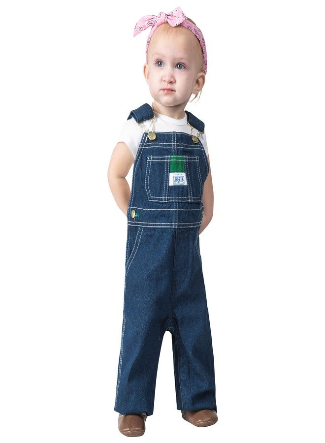 Liberty Infant Denim Bib Overall, Rigid Blue, 18 - Image 1
