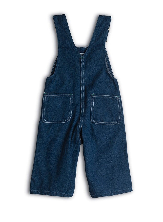 Liberty Infant Denim Bib Overall, Rigid Blue, 18 - Image 4