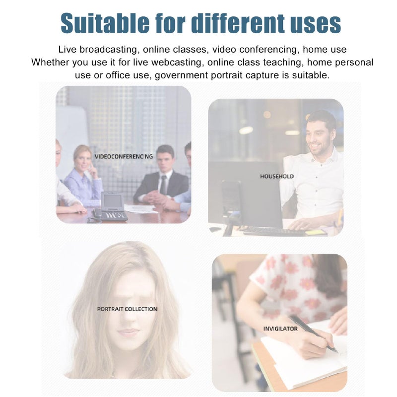 2K USB Webcam with Auto Focus Wide Angle 90 Degree Dual Microphone for Streaming Conferencing - Image 5