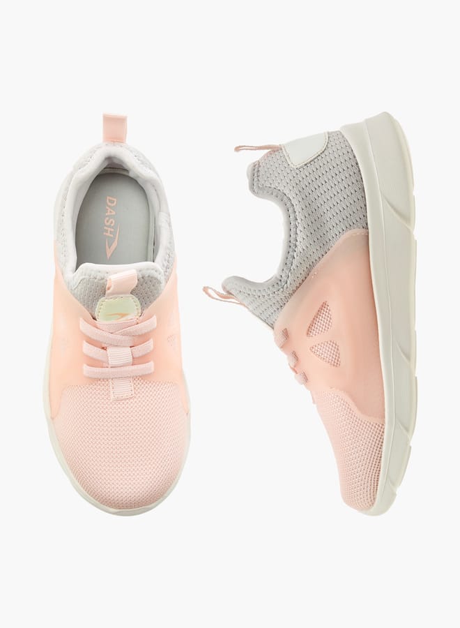 Dash Girls Panelled Slip-On Sports Shoes with Pull Tabs  - Image 1