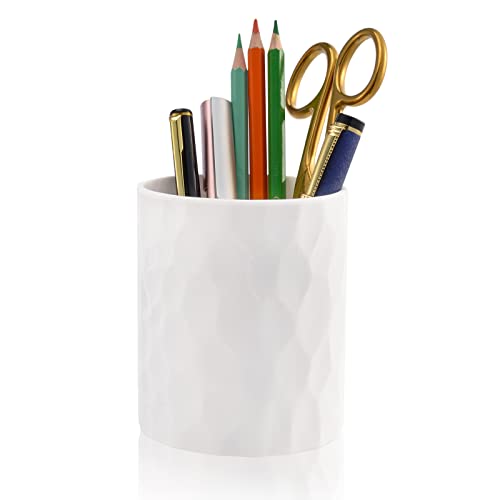 minimaliving Pen Holder,Nordic Style Silicone Waterproof Pencil Holder for Desk Simple&Modern Minimalist Makeup Organizer Multifunctional Office Supplies for Home,Kids and School (White) - Image 1