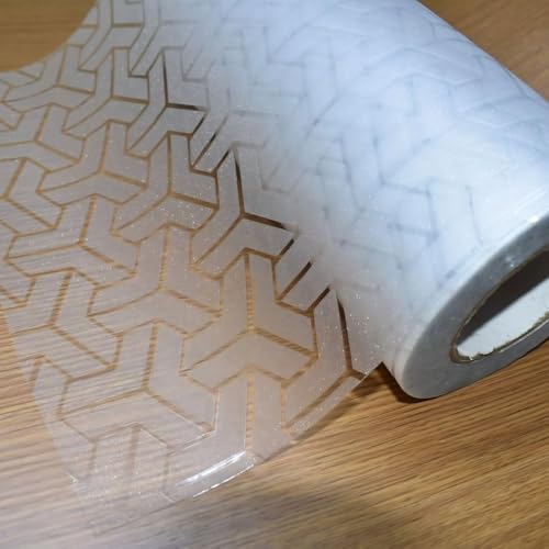 CVANU Privacy Window Film Frosting Sticker New Pattern Frosted Vinyl Sheets for Front Door/Bathroom/Sidelight/Small Windows 12''x200'' - Image 4