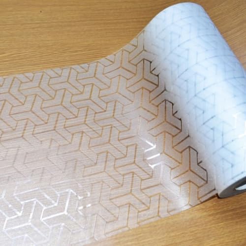 CVANU Privacy Window Film Frosting Sticker New Pattern Frosted Vinyl Sheets for Front Door/Bathroom/Sidelight/Small Windows 12''x200'' - Image 1