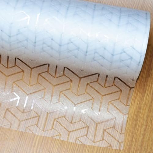 CVANU Privacy Window Film Frosting Sticker New Pattern Frosted Vinyl Sheets for Front Door/Bathroom/Sidelight/Small Windows 12''x200'' - Image 3