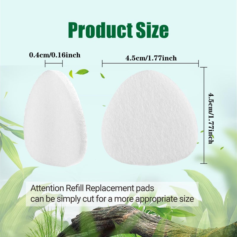 haizusai 60 Pack White Refill Pads Compatible with Homedics Humidifier Essential Oil Diffuser Replacement Microfiber Triangle Tray Pads - Image 3