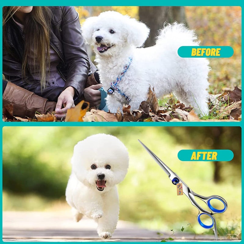 Western Era Dog Grooming Straight scissor, Stable, Sharp, Convex Edge, Safety, Round Tip, Ergonomically Designed, for Holding Comfortably, Suitable for trimming, dogs, cats, and other pets (15cm) - Image 5