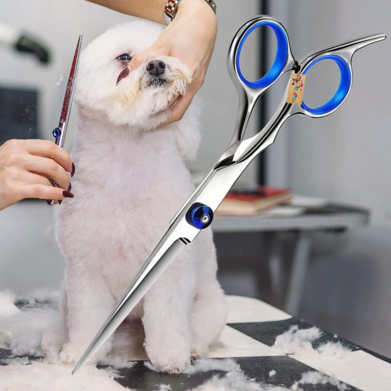 Western Era Dog Grooming Straight scissor, Stable, Sharp, Convex Edge, Safety, Round Tip, Ergonomically Designed, for Holding Comfortably, Suitable for trimming, dogs, cats, and other pets (15cm) - Image 4