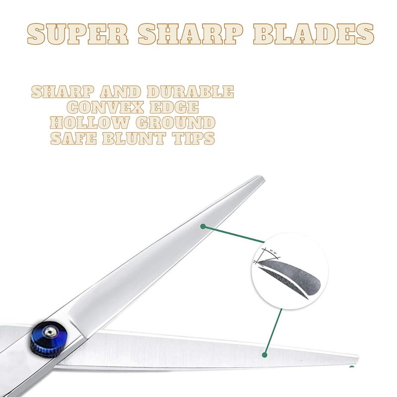 Western Era Dog Grooming Straight scissor, Stable, Sharp, Convex Edge, Safety, Round Tip, Ergonomically Designed, for Holding Comfortably, Suitable for trimming, dogs, cats, and other pets (15cm) - Image 3