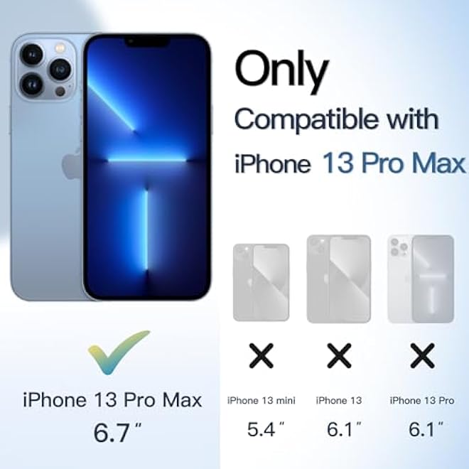 JETech Case for iPhone 13 Pro Max 67Inch Shockproof Phone Bumper Cover Solid Color Matte TPU Frame AntiScratch Clear Back Sierra Blue - Image 2