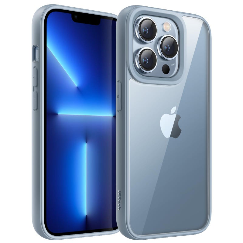 JETech Case for iPhone 13 Pro Max 67Inch Shockproof Phone Bumper Cover Solid Color Matte TPU Frame AntiScratch Clear Back Sierra Blue - Image 1
