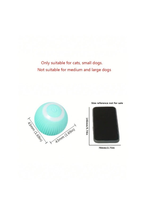 Sky Tech 360 Degree Rotating Self Moving Mini Rubber Smart Ball Pet Cat Playing Ball with Internal Battery, USB Charging, Light and Self Vibration Pink  - Image 5