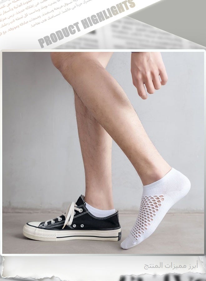 5-pair, Creative and Unique, Fun and Quirky, Ankle Socks, Low-Top Athletic No-Show Socks, Summer Thin No-Show Socks, Sporty Trendy Socks, Canvas Shoe Socks, Comfortable, Breathable - Image 5